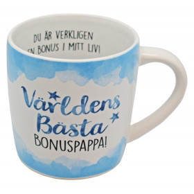 Muki Världens bästa bonuspappa Mugg Världens bästa bonuspappa