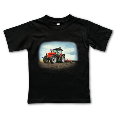 T-shirt Röd Traktor på åker