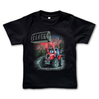 T-paita Punainen Traktori luonnossa